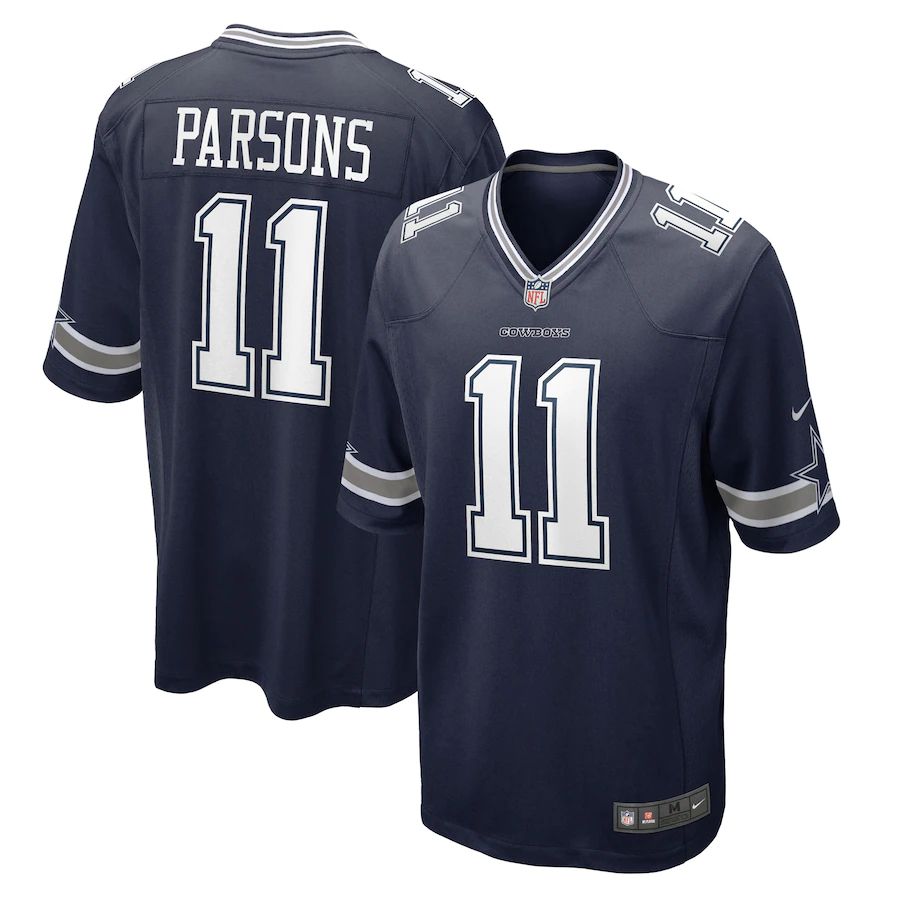 Men Dallas Cowboys #11 Micah Parsons Nike Navy Game Player NFL Jersey
